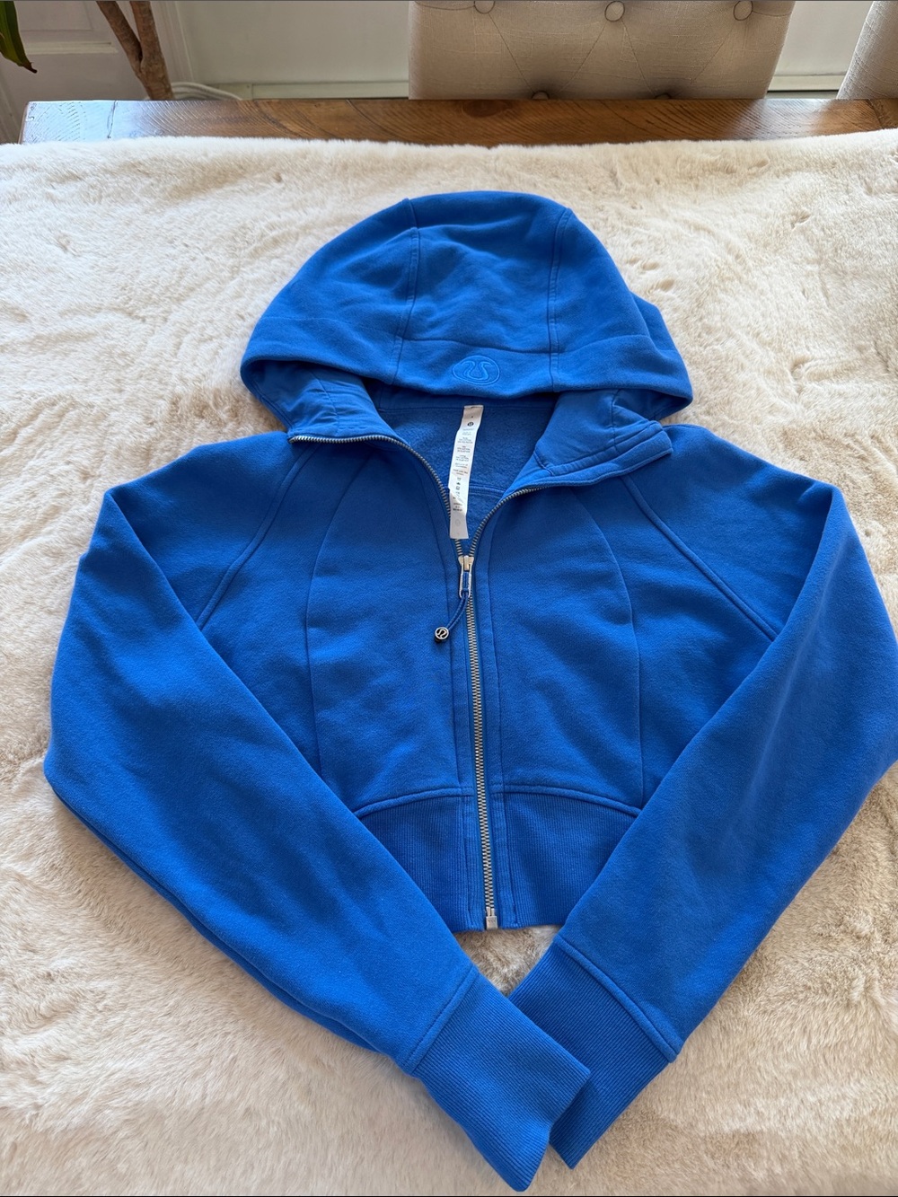 Women lululemon athletica Electric Blue Hooded Full Zip Scuba